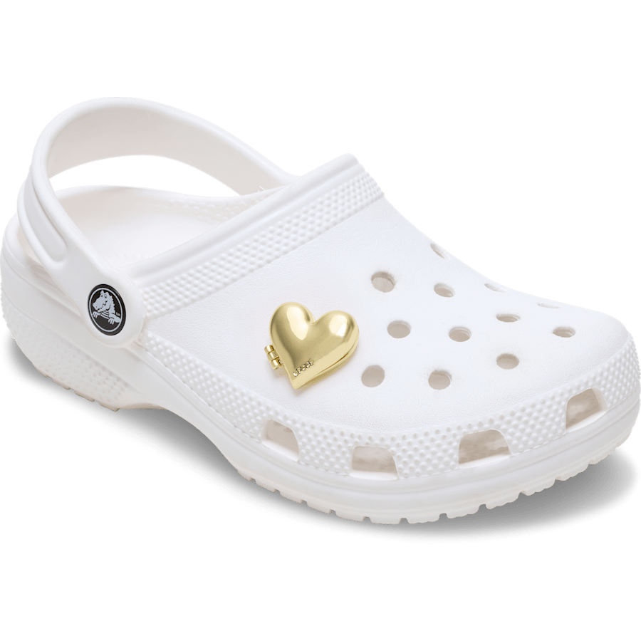 Crocs Popular | Gold Bubble Locket Heart Jibbitz™ charms