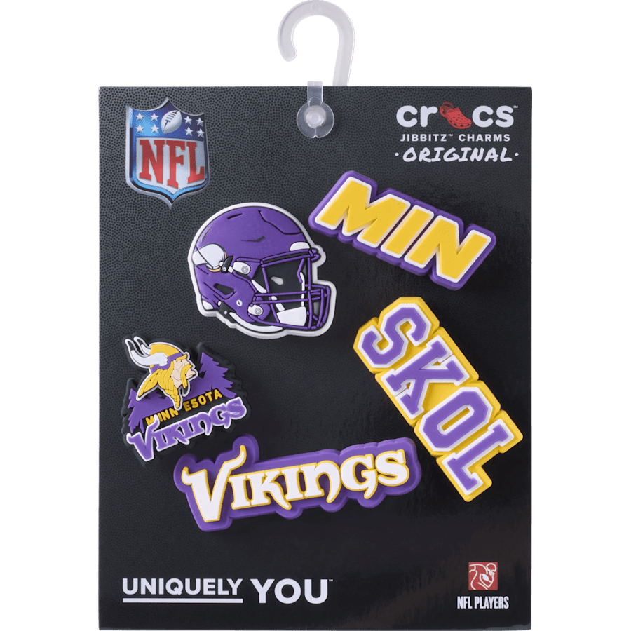 Crocs New | NFL Minnesota Vikings 5 Pack Jibbitz Shoe Charm