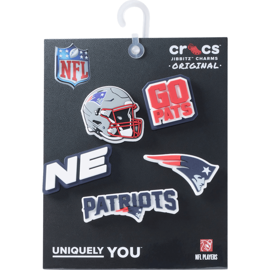 Crocs Essential | NFL New England Patriots 5 Pack Jibbitz Shoe Charm
