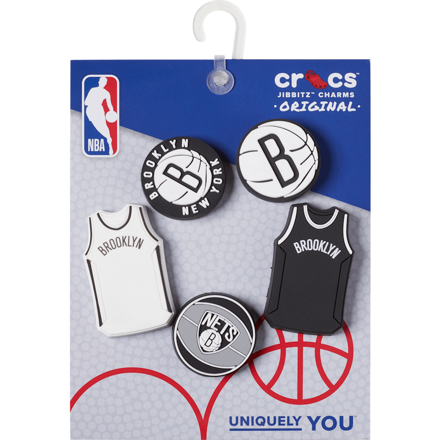 Crocs Signature | NBA Brooklyn Nets 5 Pack Jibbitz™ charms