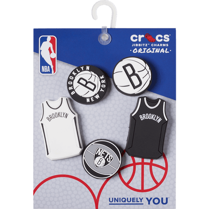Crocs Signature | NBA Brooklyn Nets 5 Pack Jibbitz™ charms