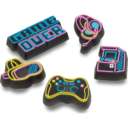 Crocs Essential | Lights Up Neon Gamer 5 Pack Jibbitz™ charms