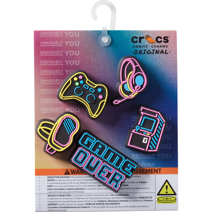 Crocs Essential | Lights Up Neon Gamer 5 Pack Jibbitz™ charms