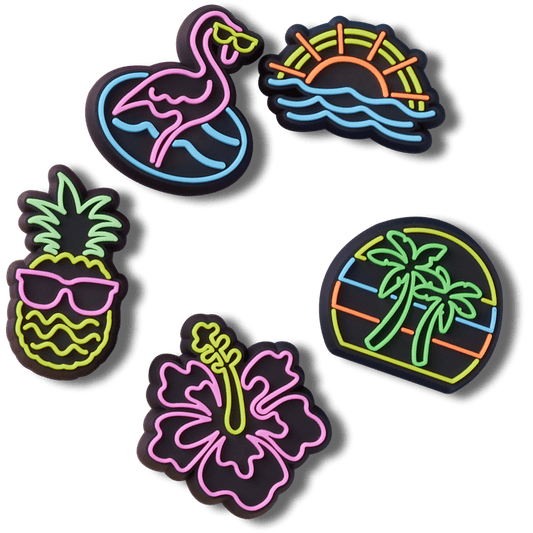 Crocs Premium | Lights Up Neon 5 Pack Jibbitz™ charms