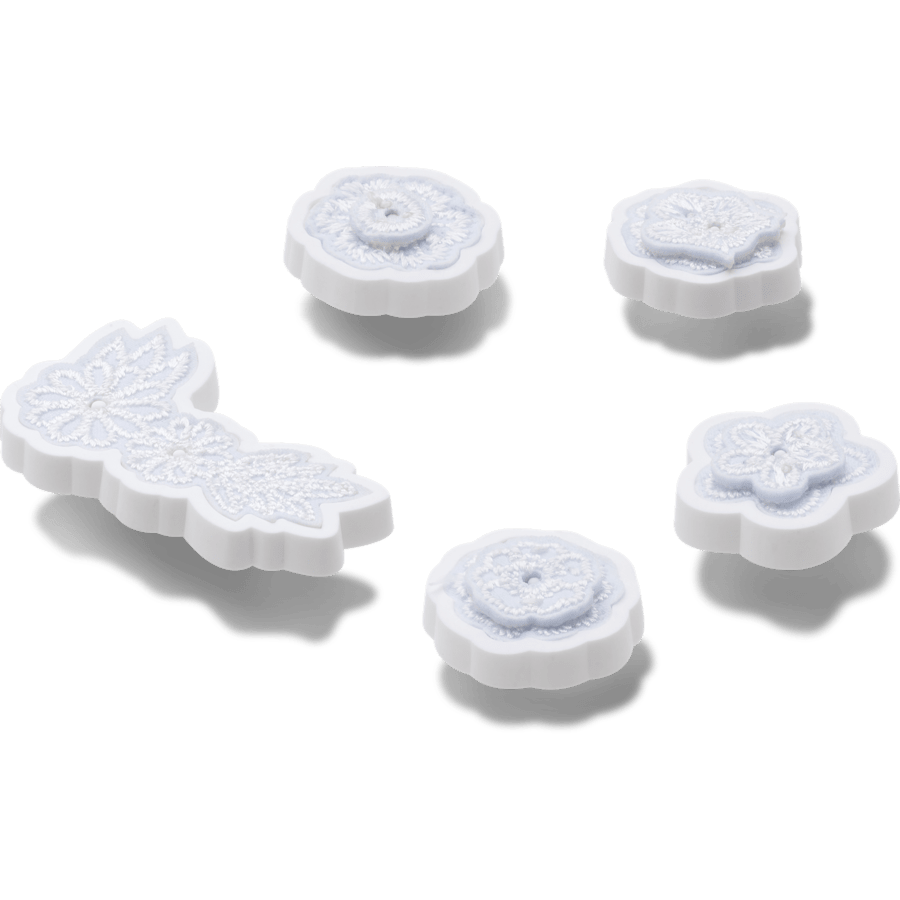 Crocs Special Offer | White Elegant Floral 5 Pack Jibbitz™ charms