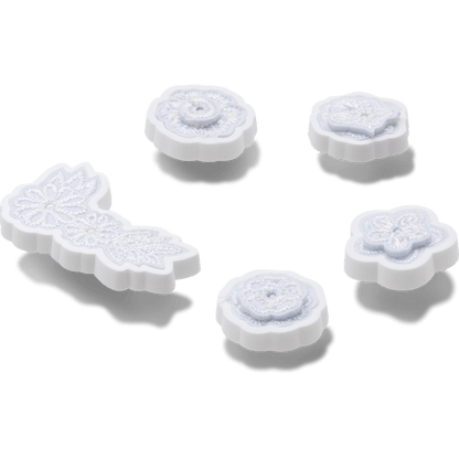 Crocs Special Offer | White Elegant Floral 5 Pack Jibbitz™ charms