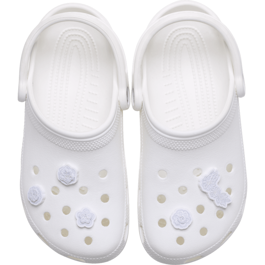 Crocs Special Offer | White Elegant Floral 5 Pack Jibbitz™ charms