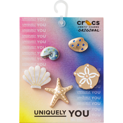 Crocs Trending | Gold Seashell 5 Pack Jibbitz™ charms