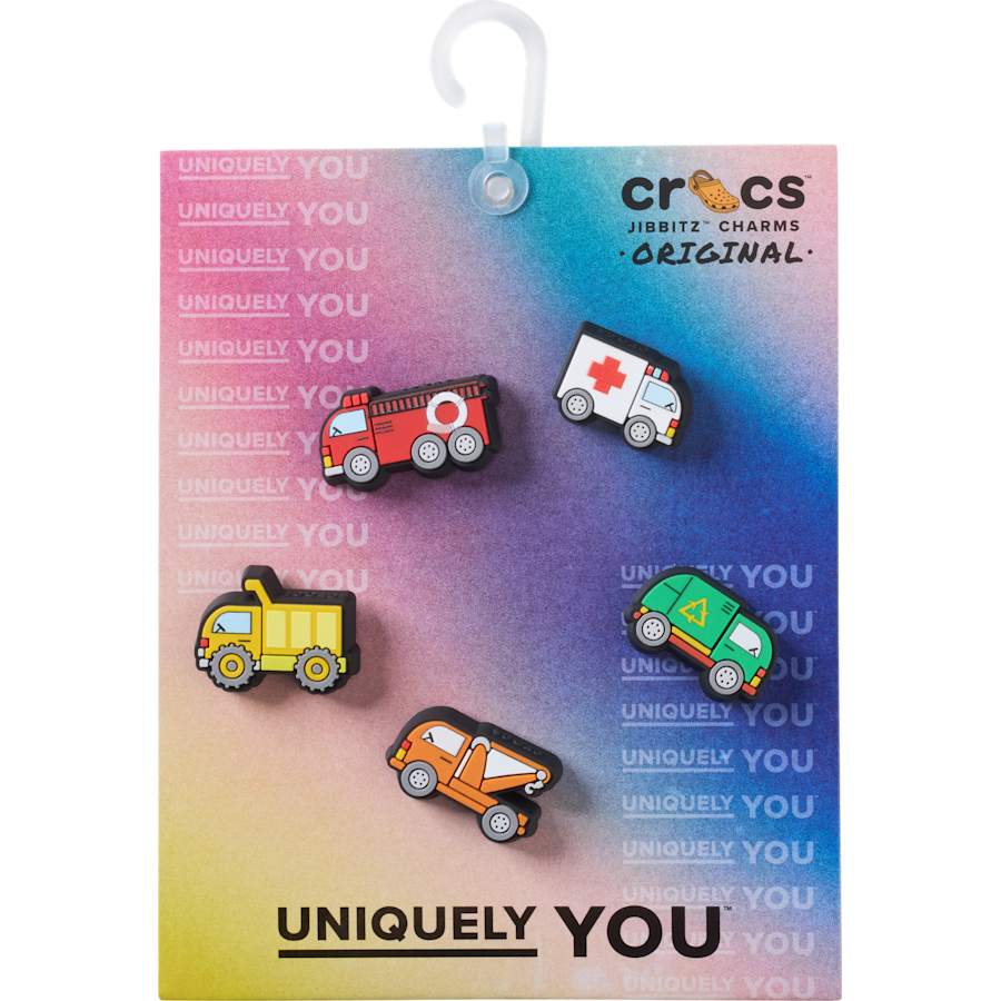Crocs Latest | Tiny Work Trucks 5 Pack Jibbitz™ charms