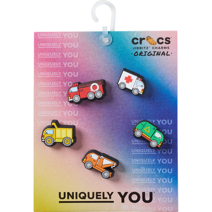 Crocs Latest | Tiny Work Trucks 5 Pack Jibbitz™ charms