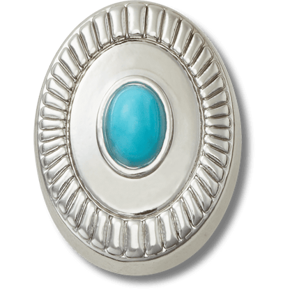 Crocs Special Offer | Silver Turquoise Emblem Jibbitz™ charms