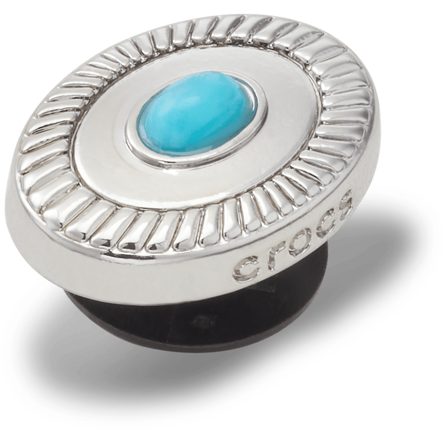 Crocs Special Offer | Silver Turquoise Emblem Jibbitz™ charms