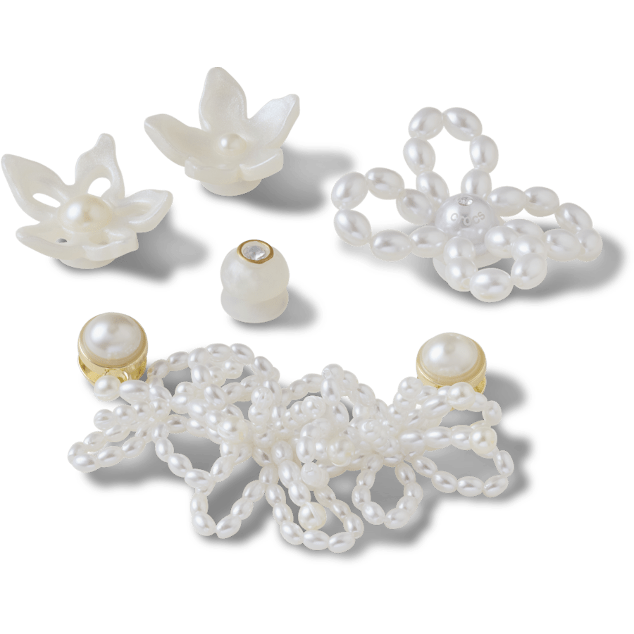 Crocs Discount | White Pearl Beaded 5 Pack Jibbitz™ charms