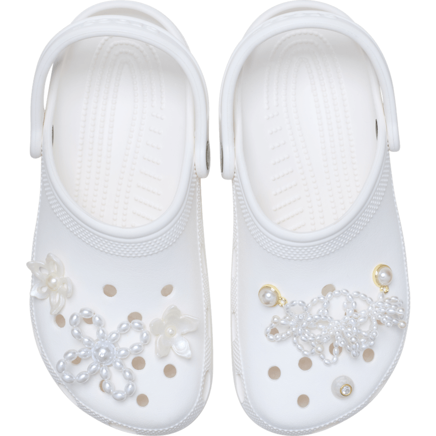 Crocs Discount | White Pearl Beaded 5 Pack Jibbitz™ charms