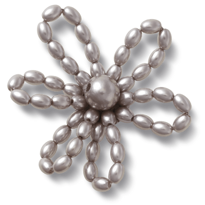 Crocs Great Value | Grey Pearl Beaded Daisy Jibbitz™ charms
