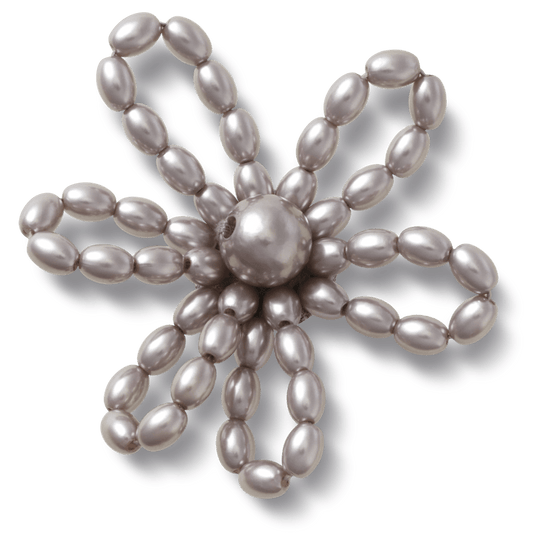Crocs Great Value | Grey Pearl Beaded Daisy Jibbitz™ charms