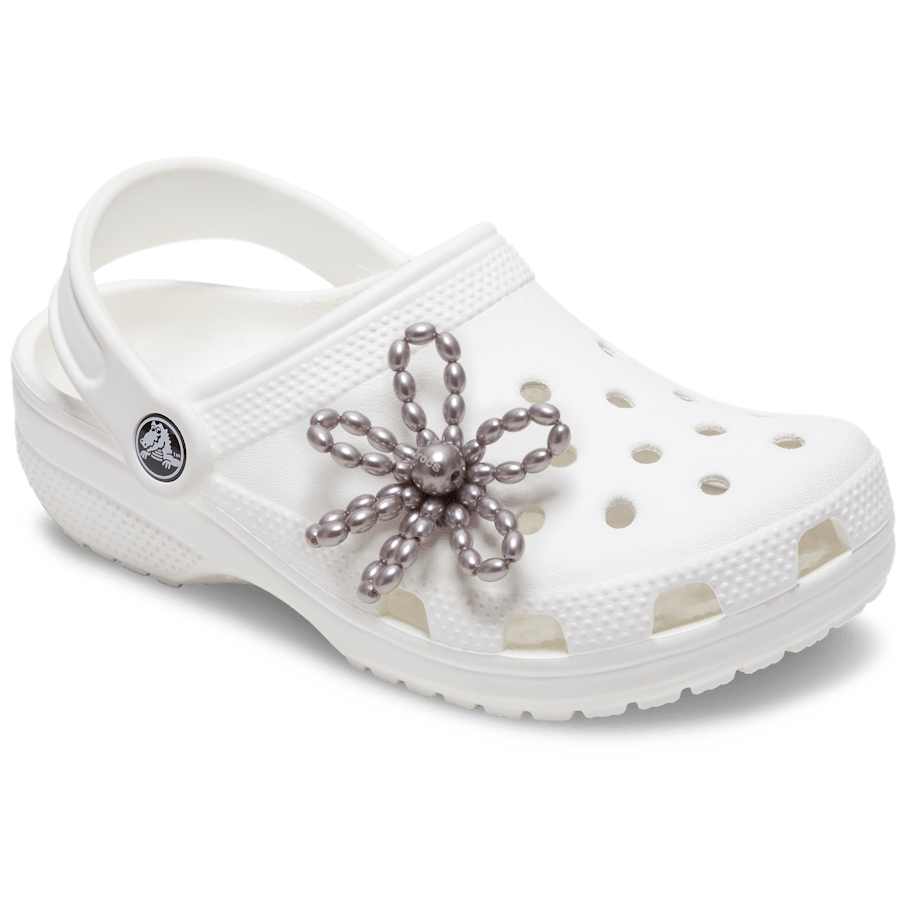 Crocs Great Value | Grey Pearl Beaded Daisy Jibbitz™ charms