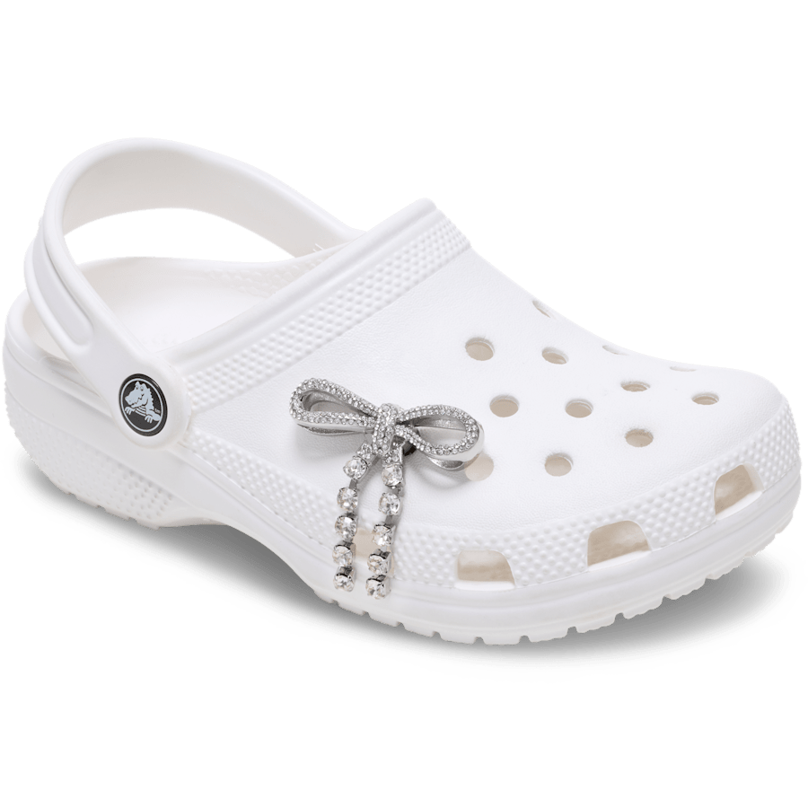 Crocs Everyday | Silver Gem Bow Jibbitz™ charms