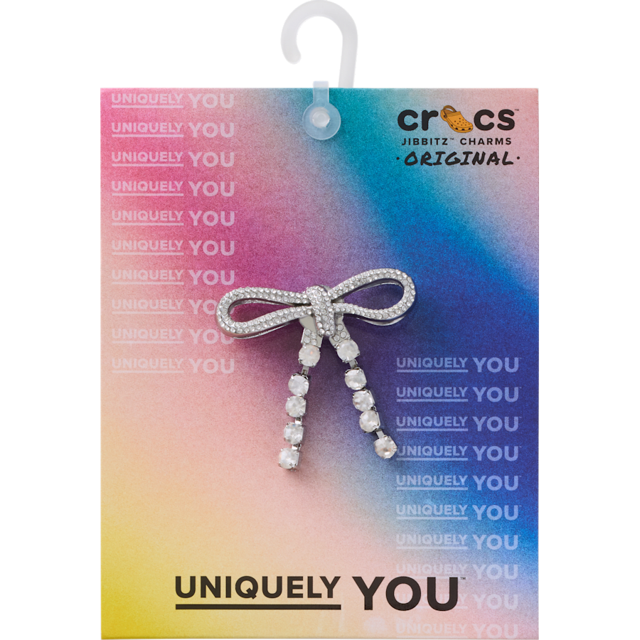 Crocs Everyday | Silver Gem Bow Jibbitz™ charms