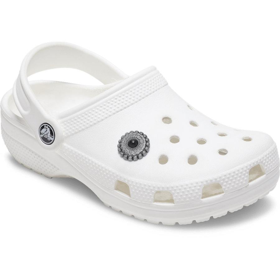 Crocs Recommended | Silver and Black Emblem Jibbitz™ charms