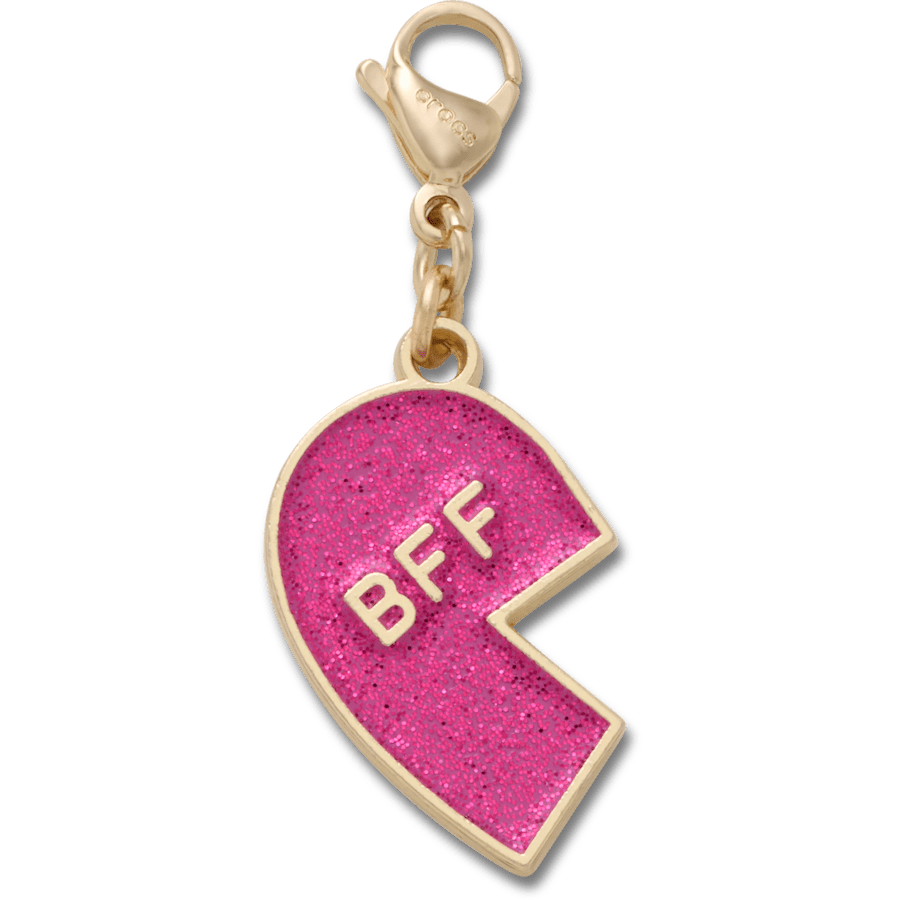 Crocs Exclusive | Pink Glitter BFF Charm Left Jibbitz Shoe Charm
