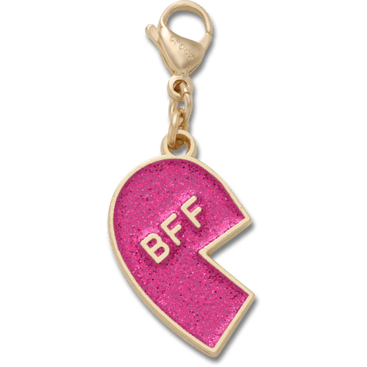 Crocs Exclusive | Pink Glitter BFF Charm Left Jibbitz Shoe Charm