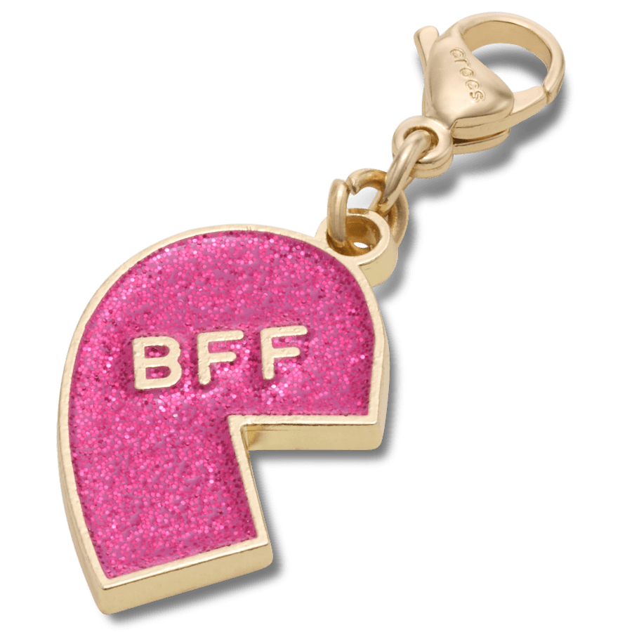 Crocs Exclusive | Pink Glitter BFF Charm Left Jibbitz Shoe Charm