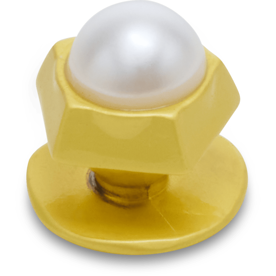Crocs Everyday | Gold Pentagon Pearl Jibbitz™ charms