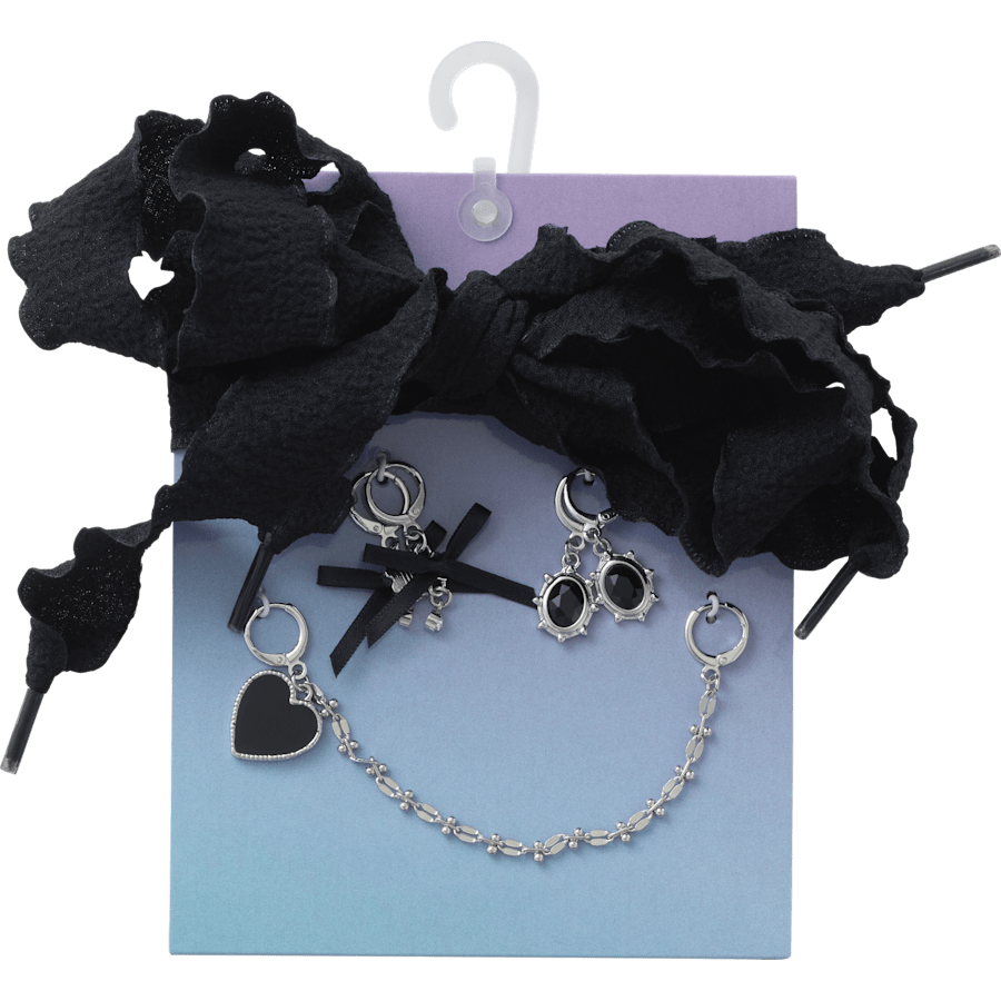Crocs Best Seller | Laces and Dainty Bow Charm Kit Jibbitz Shoe Charm