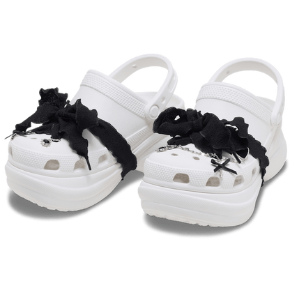 Crocs Best Seller | Laces and Dainty Bow Charm Kit Jibbitz Shoe Charm