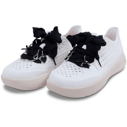Crocs Best Seller | Laces and Dainty Bow Charm Kit Jibbitz Shoe Charm
