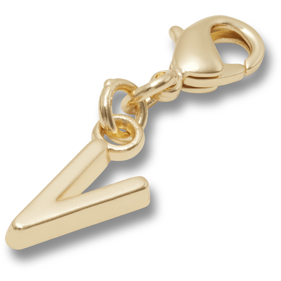 Crocs Best Seller | Gold Letter V Charm Jibbitz™ charms