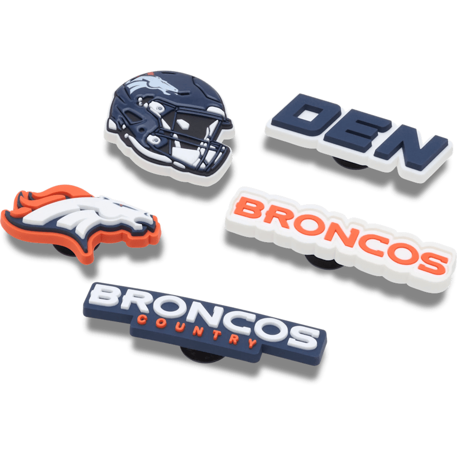 Crocs Recommended | NFL Denver Broncos 5 Pack Jibbitz Shoe Charm