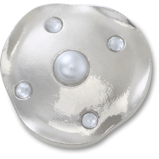 Crocs Trending | Silver and Pearl Disc Jibbitz™ charms
