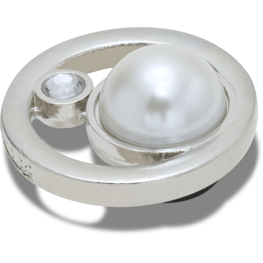 Crocs Classic | Silver Ring With Pearl Jibbitz™ charms