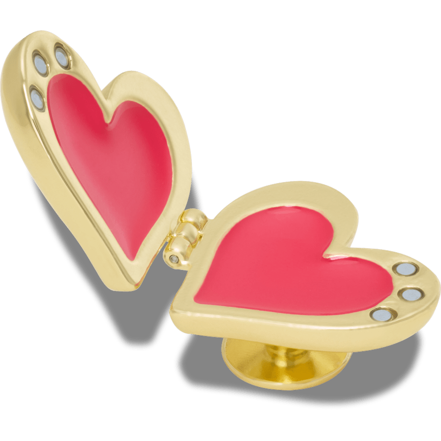 Crocs Popular | Gold Bubble Locket Heart Jibbitz™ charms