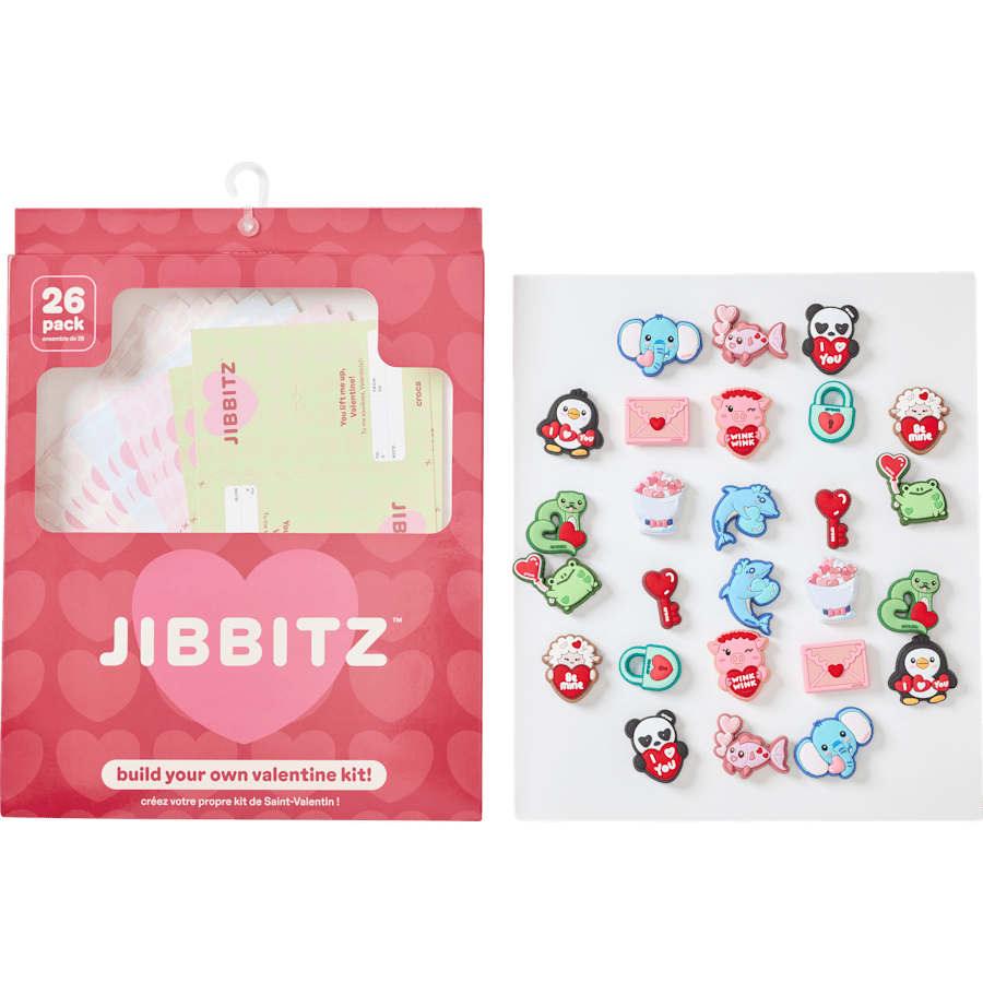 Crocs Value | Valentines Day Card 26 Pack Jibbitz™ charms