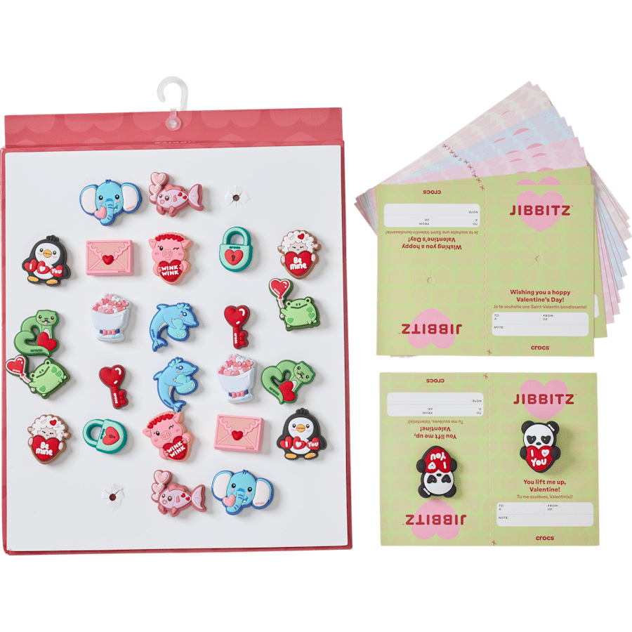 Crocs Value | Valentines Day Card 26 Pack Jibbitz™ charms