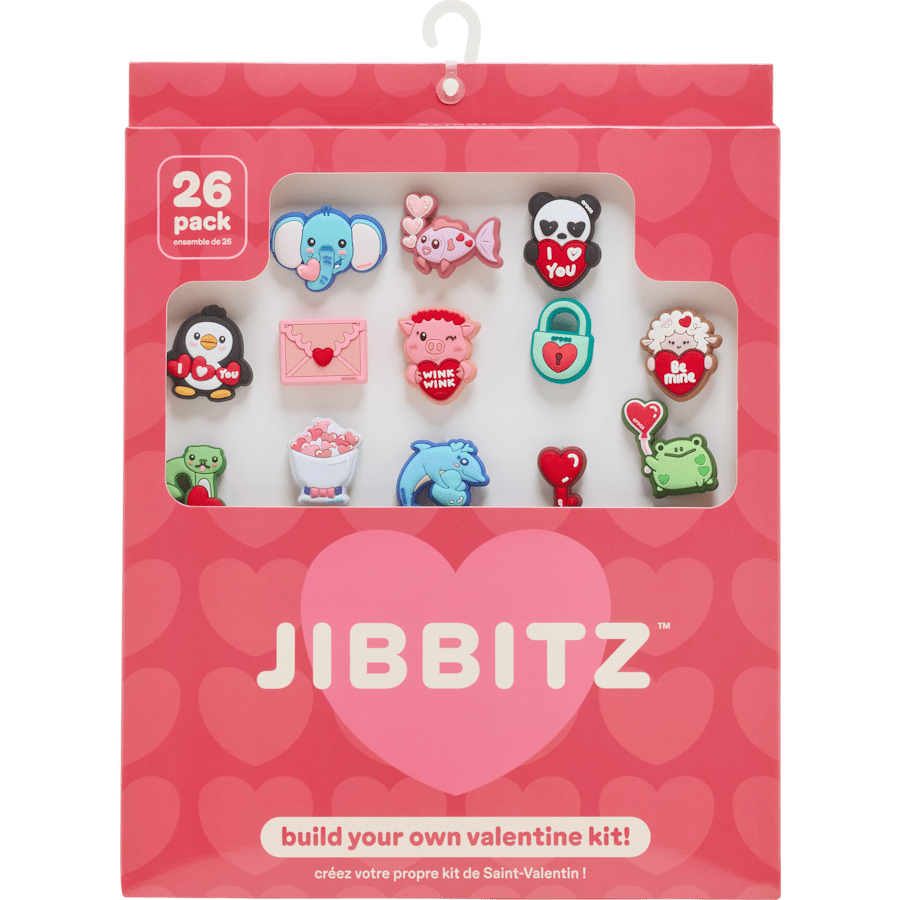 Crocs Value | Valentines Day Card 26 Pack Jibbitz™ charms