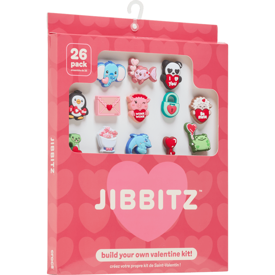 Crocs Value | Valentines Day Card 26 Pack Jibbitz™ charms