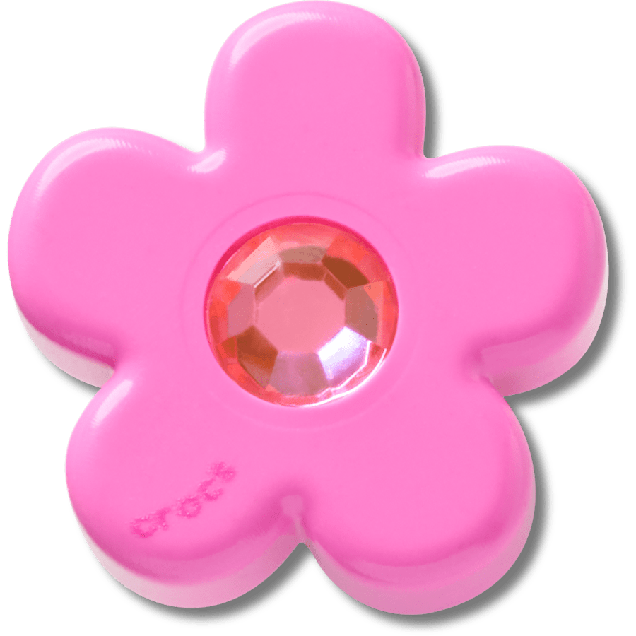 Crocs Special Offer | Bright Pink Flower With Gem Jibbitz™ charms