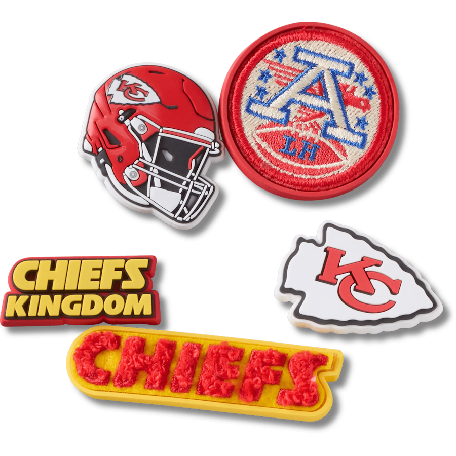 Crocs Recommended | NFL Kansas City Chiefs 5 Pack Jibbitz Shoe Charm