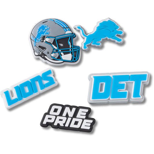 Crocs Exclusive | NFL Detroit Lions 5 Pack Jibbitz Shoe Charm