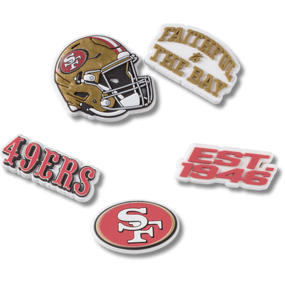 Crocs Featured | NFL San Francisco 49ers 5 Pack Jibbitz Shoe Charm
