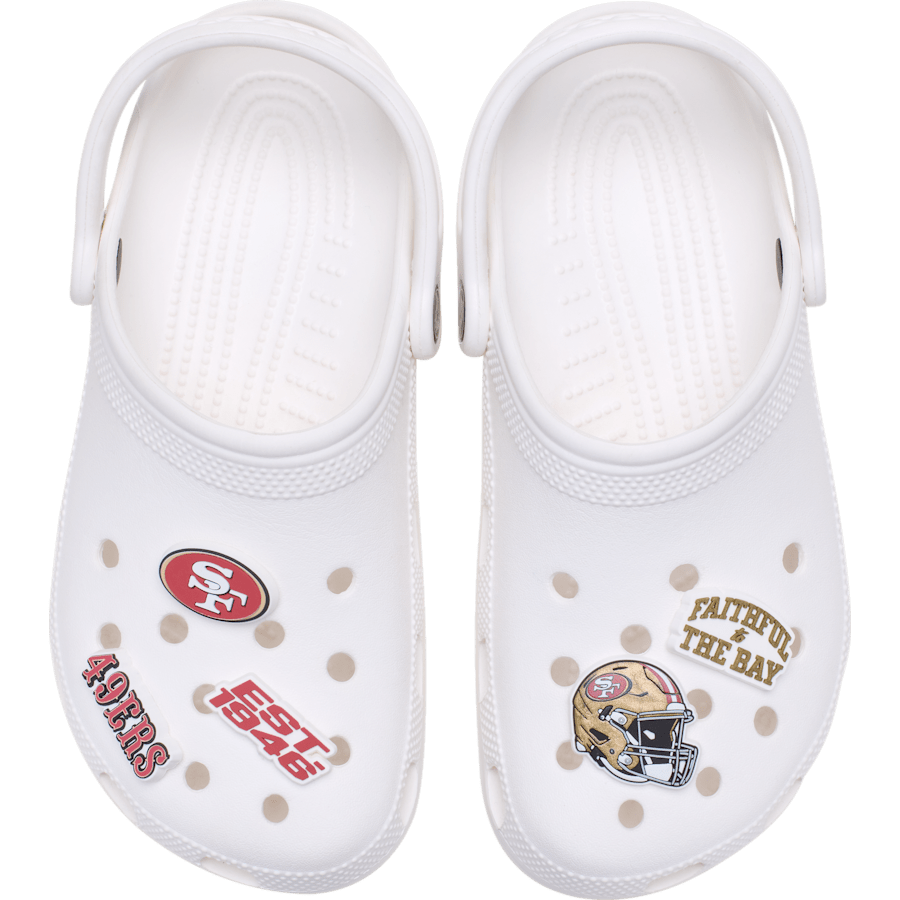 Crocs Featured | NFL San Francisco 49ers 5 Pack Jibbitz Shoe Charm
