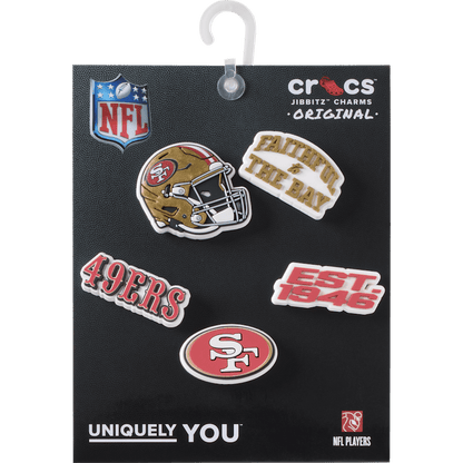 Crocs Featured | NFL San Francisco 49ers 5 Pack Jibbitz Shoe Charm