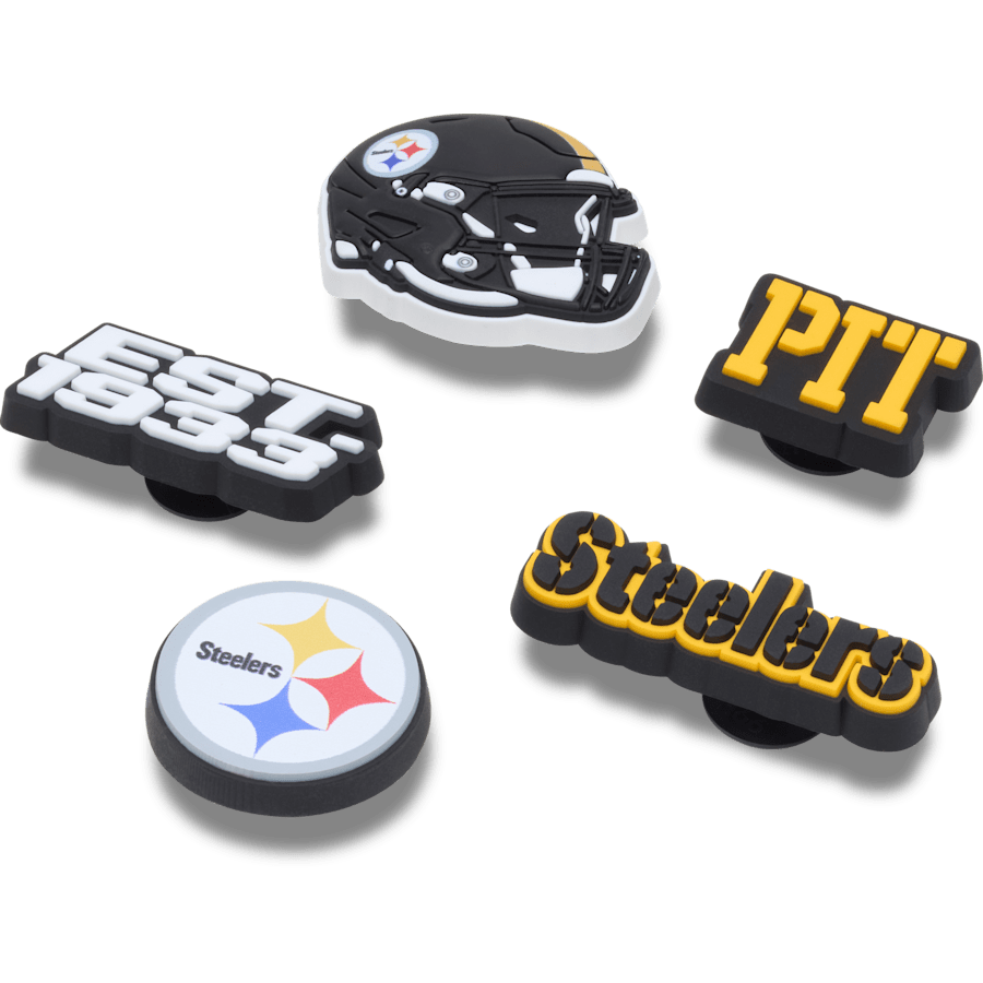 Crocs Trusted | NFL Pittsburgh Steelers 5 Pack Jibbitz Shoe Charm