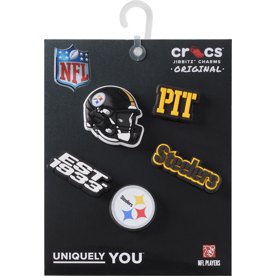 Crocs Trusted | NFL Pittsburgh Steelers 5 Pack Jibbitz Shoe Charm