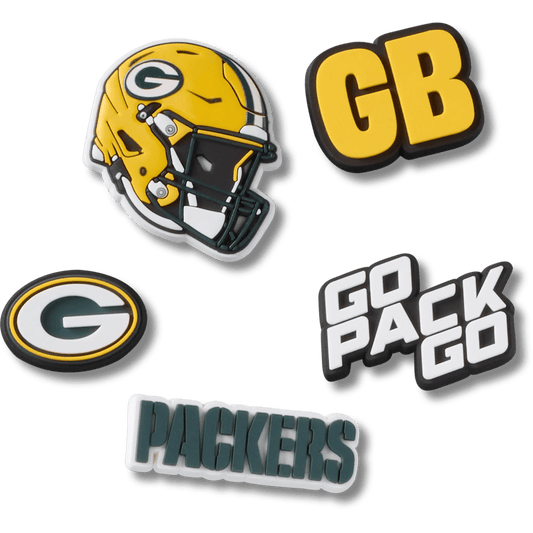 Crocs Featured | NFL Green Bay Packers 5 Pack Jibbitz Shoe Charm