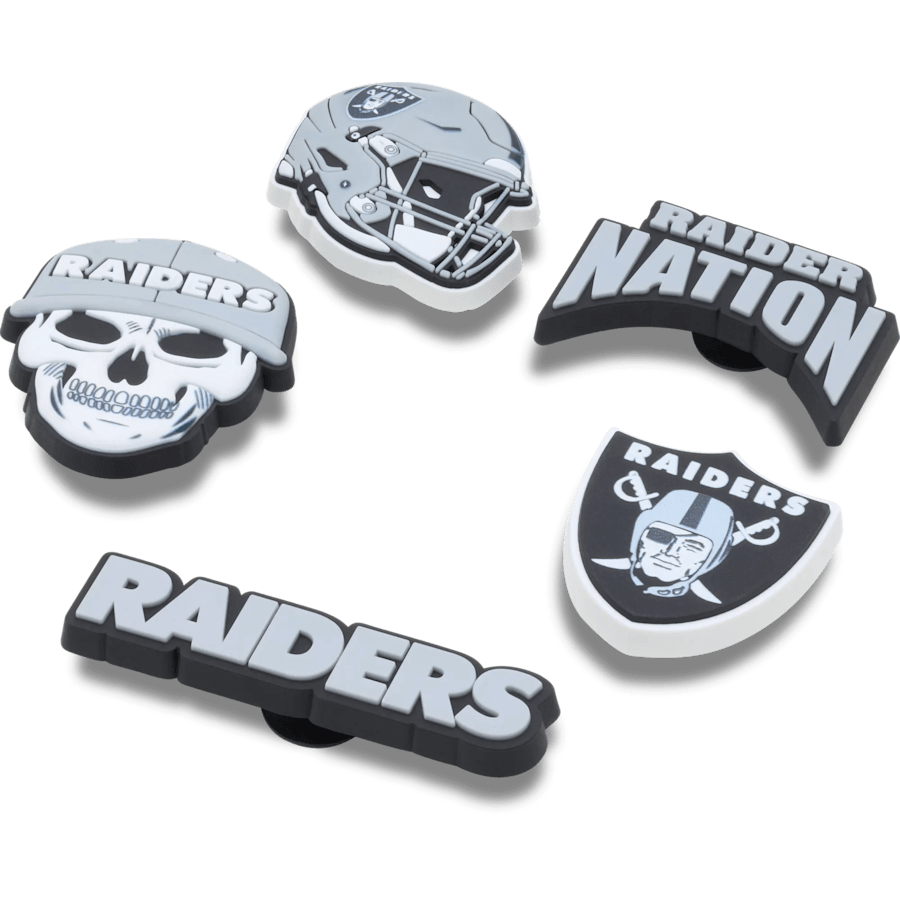 Crocs Trusted | NFL Las Vegas Raiders 5 Pack Jibbitz Shoe Charm